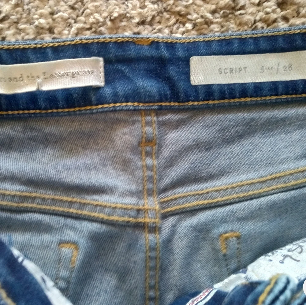 Anthropologie Pilcro Women's Script High-Rise Skinny Jean Cotton Blue Size 28 - Picture 4 of 8